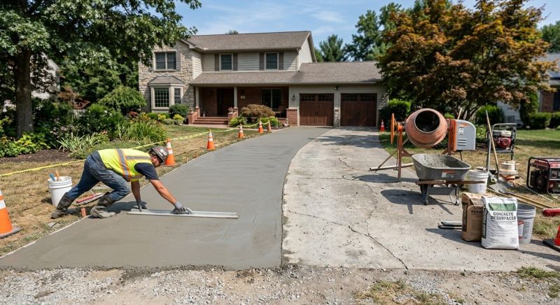 Concrete Driveway Resurfacing in West Des Moines, IA