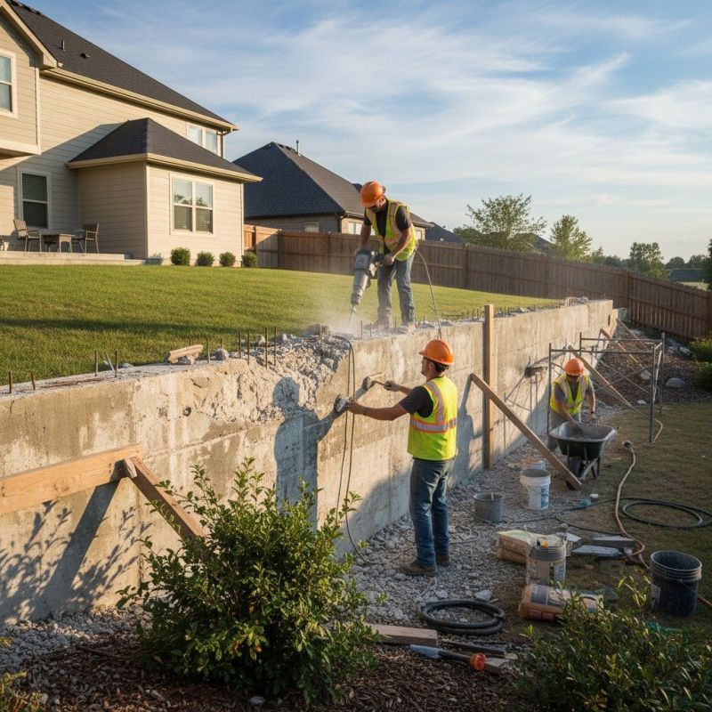 Concrete Retaining Wall Repair in Corpus Christi, TX