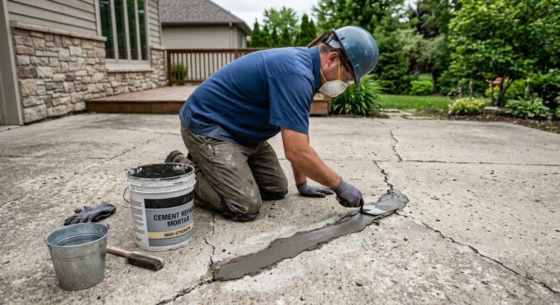 Cracked Concrete Repair in West Des Moines, IA