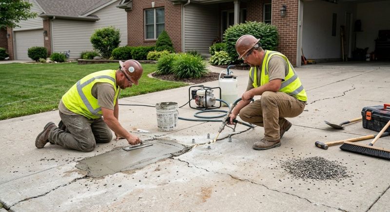 Driveway Slab Repair in West Des Moines, IA